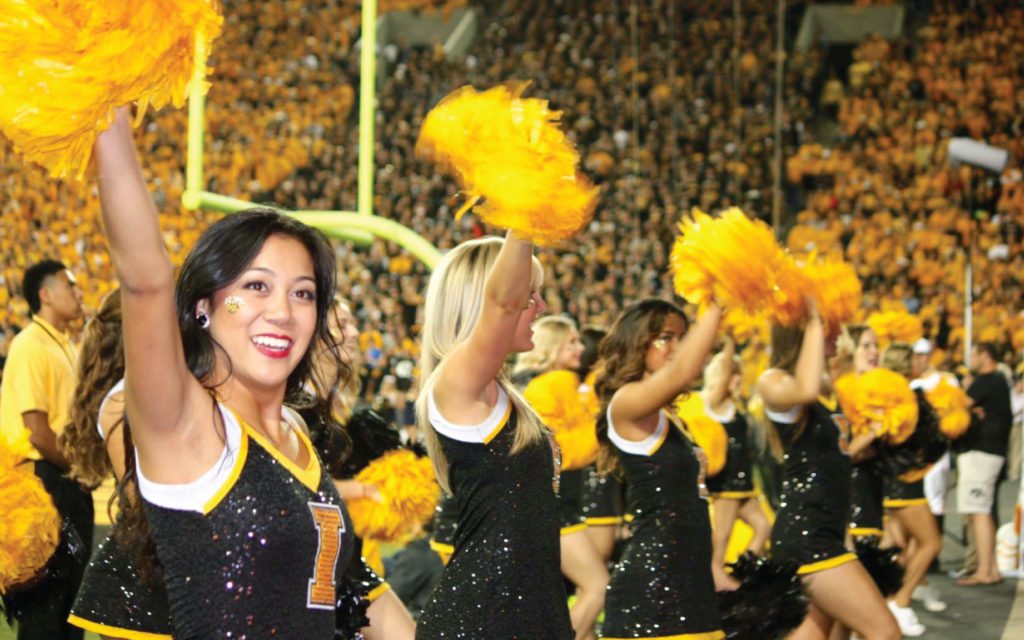 Emily on the sidelines at Iowa