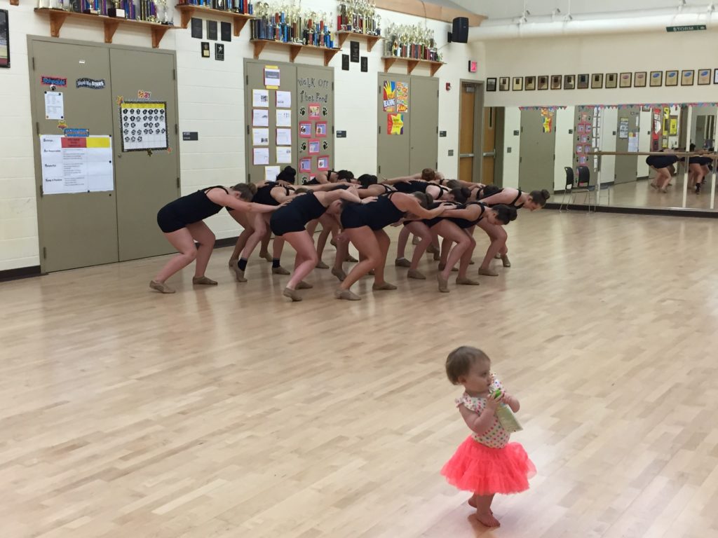 Batavia does their home routine but Assistant Coach Carron's daughter thinks the stage is all hers!