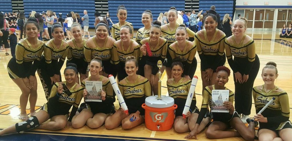 The Sabrettes find another use for their water cooler at UDA camp