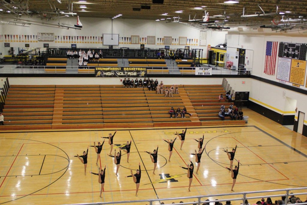 Lemont Varsity Dance caught in the process of racking up points during their state-qualifying dance
