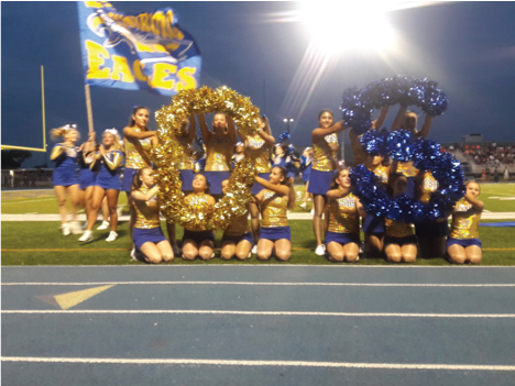 Sandburg's made the adjustment away from pom for competition, but they still know how to make pictures for game routines
