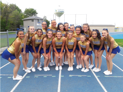 Sandburg's dance team works on about seven different routines throughout the year